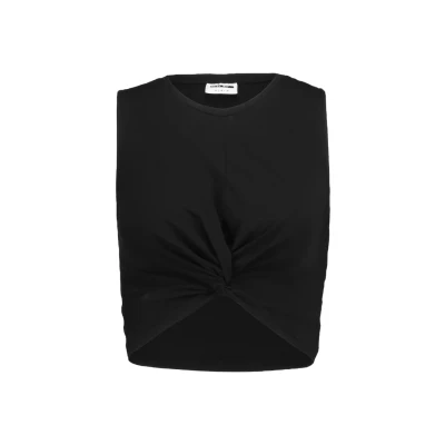 Abbildung von Noisy may Damen 3er Set Einfarbiges Crop Top Ärmelloses Oberteil mit Knoten Detail Stretch NMTWIGGI