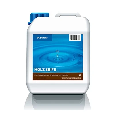 Abbildung von Dr. Schutz Holzseife 5L Reinigung &amp; Pflege für geölte Holzböden 2 in 1 Wischpflege schönes Parkett