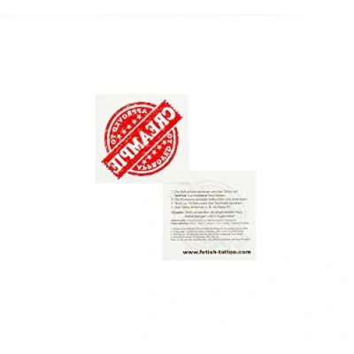 Abbildung von 1 x APPROVED TO CREAMPIE Stempel Abzeichen in rot Sexy Kinky Fetisch Tattoo (1)