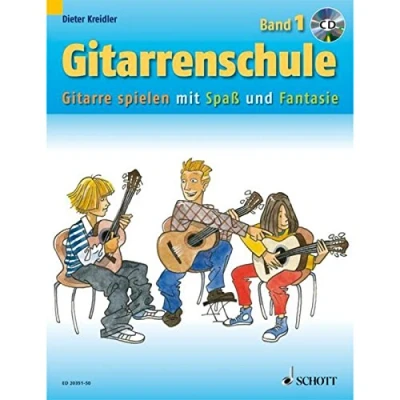 Abbildung von Gitarrenschule: Gitarre spielen mit Spaß und Fantasie Neufassung. Band 1. Gitarre. Ausgabe CD. (Kreidler Gitarrenschule)