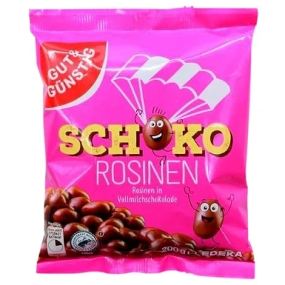 Abbildung von Gut &amp; Günstig Schoko Rosinen, 36er Pack (36 x 200g)