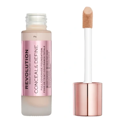 Abbildung von Makeup Revolution Conceal &amp; Define Foundation Foundation, Damen, Größe: 23 ml, F4