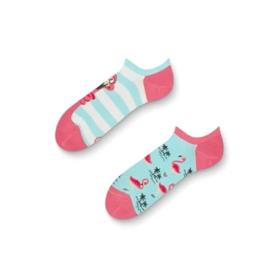 Abbildung von Dedoles Socken Unisex Damen Herren &amp; Kinder Baumwolle viele lustige Designs 1 Paar Geschenk links rechts verschieden, Farbe: Rosa, Motiv: Verwickelter Flamingo, Gr. 39 42 EU