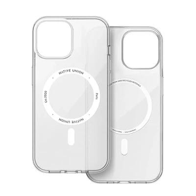 Abbildung von Native Union (Re Clear Case Transparentes Anti Vergilbungsgehäuse MagSafe kompatibel Aus recycelten Materialien Ultrarobust mit Fallschutz nach Militärstandard für iPhone 13 Pro Max