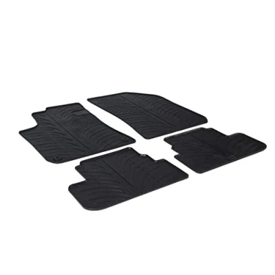 Abbildung von Gledring 0160fl Fußmattensatz Gummi vorne und hinten 4 schwarz 750mm 550mm PEUGEOT: 308 II Schrägheck