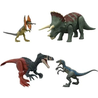 Abbildung von Mattel® Spielfigur Mattel HJJ85 Jurassic World Roar Strikers Dinosauerier Set inkl.