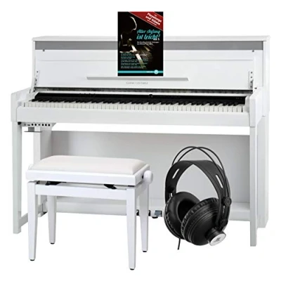 Abbildung von Classic Cantabile Digitalpiano UP 1 E Piano Set 88 gewichtete Tasten mit Graded Hammer Tastatur (Spar Set, inkl. Klavierbank, Kopfhörer &amp; Schule), 40 Sounds und 256 fache Polyphonie