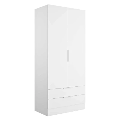 Abbildung von Composad Garderobenschrank Espresso,Kleiderschrank, Raumsparschrank, Multifunktionsschrank (1 St) mit 2 Türen und Schubladen