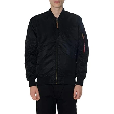 Abbildung von Alpha Industries MA1 VF 59 LONG Bomberjacke, Herren, Größe: Large, Black