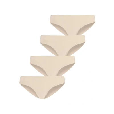 Abbildung von Lascana JAZZ 4 PACK Slip, Damen, Größe: 44/46, Champagner