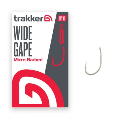 Abbildung von Trakker Wide Gape Hooks Micro Barbed Hakengrößen 8 (10 Stück) Karpfenhaken