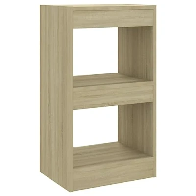 Abbildung von vidaXL Bücherregal Raumteiler Standregal Aktenregal Wandregal Regal Raumtrenner Aufbewahrung Büroregal Dekoregal Sonoma Eiche 40x30x72cm