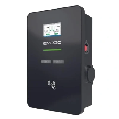 Abbildung von EM2GO Duo Power Wallbox 22kW, EV Charger Typ 2 Steckdose, Auto Ladestation 2X Wall Box mit intelligenter Steuerung, Elektroauto inkl. Ethernet und WLAN