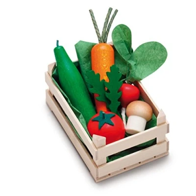 Abbildung von Erzi® Kaufladensortiment, (Set, 8 tlg), Sortiment in der Holzsteige Gemüse, klein, Spielzeug Lebensmittel