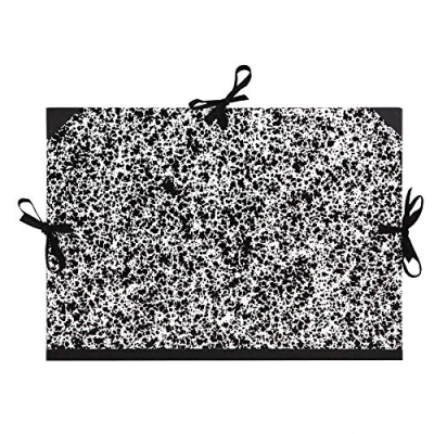 Abbildung von Clairefontaine 32020C Zeichenmappe Annonay, mit Bändern, ohne Innenklappen, Rücken 30 mm, DIN A3+, Innenmaße: 29,7 x 42 cm, Außenmaße: 32 45 cm weiss marmoriert 1 Stück