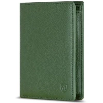 Abbildung von VON HEESEN Leder Geldbörse RFID Schutz I Echtleder Geldbeutel für Damen &amp; Herren Portemonnaie Brieftasche Wallet Portmonee (Grün)
