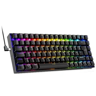 Abbildung von Redragon Mechanische Gaming Tastatur, RGB 75% Tastatur mit Hot Swappable Rote Linear Switches,85 Tasten Programmable QWERTZ Layout Tastaur K629