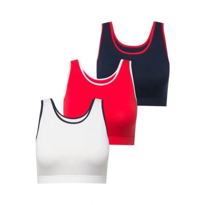 Abbildung von Ulla Popken Bustier Bustiers 3er Pack Kontrastpaspel ohne Bügel