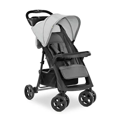 Abbildung von Hauck Kinder Buggy Shopper Neo II, grey, mit schwenk und feststellbaren Vorderrädern,