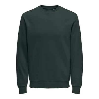 Abbildung von ONLY &amp; SONS Herren Onsceres Crew Neck Noos, Darkest Spruce, XS