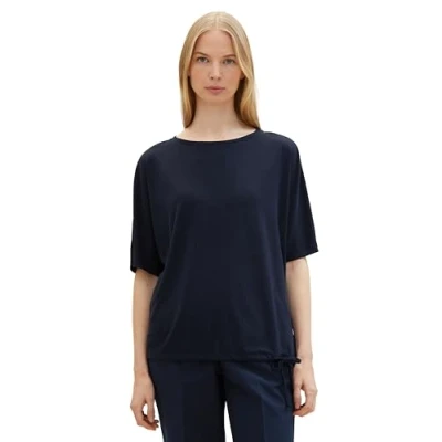 Abbildung von TOM Tailor Rundhalsausschnitt Tshirt basic, Damen, Größe: Large, Sky captain blue