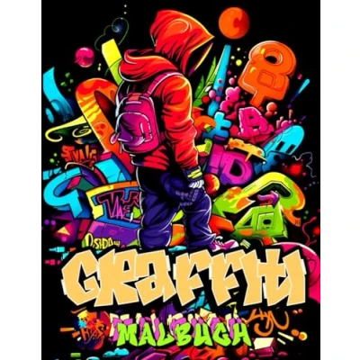 Abbildung von Graffiti Malbuch: Ausmalbuch für Erwachsene und Teenager mit 50 originalen Anti Stress Entspannungs Streetart Designs zum Ausmalen