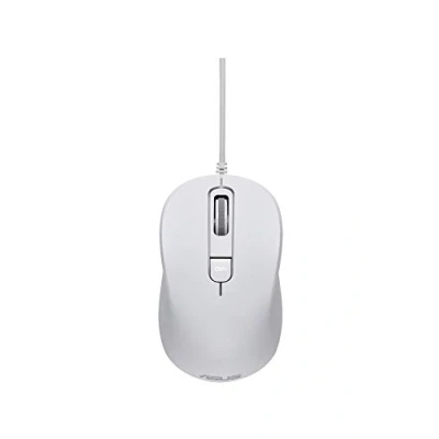 Abbildung von ASUS MU101C kabelgebundene Blue Ray Silent Maus (beidhändig, 3200 dpi, leise) weiss
