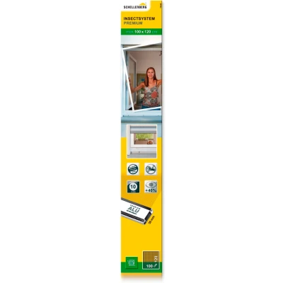 Abbildung von SCHELLENBERG Insektenschutz Fensterrahmen &quot;Fliegengitter Fenster Premium&quot;, mit Rahmen aus Aluminium, 100 x 120 cm, weiß, 70040