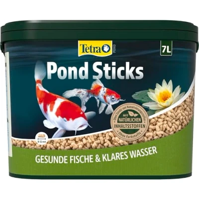 Abbildung von Tetra Pond Sticks Fischfutter für alle Teichfische, unterstützt gesunde Fische und klares Wasser im Teich, 7 L Eimer