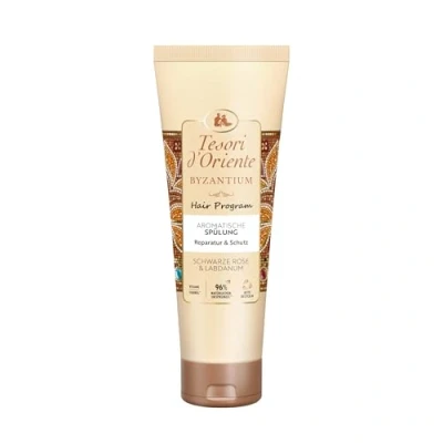 Abbildung von Tesori d&#039;Oriente Hair Program Spülung &#039;Byzantium&#039;, 200 ml, aromatischer Conditioner mit schwarzer Rose und Labdanum, Reparatur &amp; Schutz für strapaziertes Haar, Wellness Ritual Körper Sinne