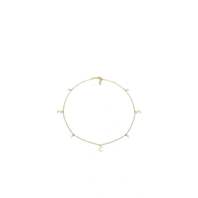 Abbildung von Elli STAR Astro HALF MOON Halskette goldcoloured, Damen, Größe: 40, Gold coloured