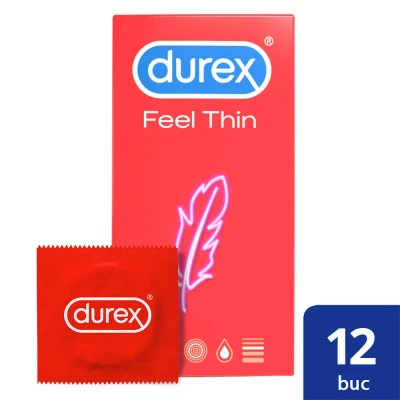 Abbildung von Durex Kondome Feel Thin 12er Pack gefühlsecht dünne transparente Kondo