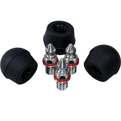 Abbildung von 3 Edelstahl Spike Gummi Fuß für Gitzo Einbeinstativ &amp; GT1531/GT2531/GT3531, GT2541/GT2542T/GT3541 Serie Stativ