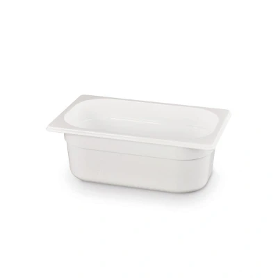 Abbildung von HENDI GN Behälter 1/4 weiß 65 mm Füllmenge: 1,8 l Polycarbonat Kunststoff 40 bis +110 C, Gastronormbehälter