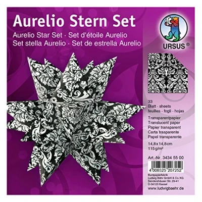 Abbildung von Ludwig Bähr Faltblätter Aurelio Stern Black &amp; White Wappen 115g/qm 14,