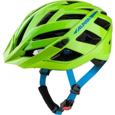 Abbildung von ALPINA PANOMA Reflektierender &amp; Optimal Belüfteter Fahrradhelm Mit Fliegennetz Nachrüstbarem LED Für Erwachsene, Green Blue Gloss, S (52 57 cm)