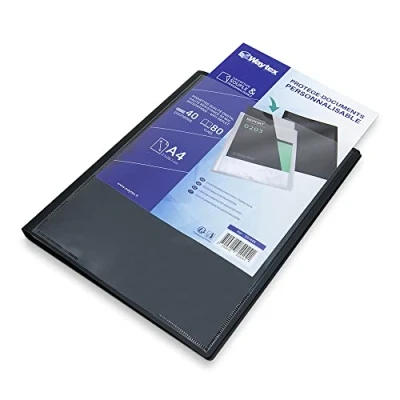Abbildung von WAYTEX 931445 Dokumentenmappe, A4, 80 Fotos, 40 Hüllen, Polypropylen, Schwarz