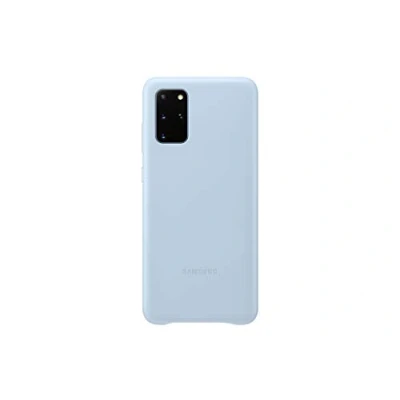 Abbildung von Samsung Leather Smartphone Cover EF VG985 für Galaxy S20+ 5G Handy Hülle, echtes Leder, Schutz Case, stoßfest, premium, blau