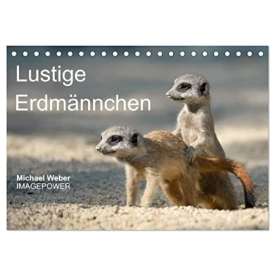 Abbildung von Lustige Erdmännchen (Tischkalender 2025 DIN A5 quer), CALVENDO Monatskalender