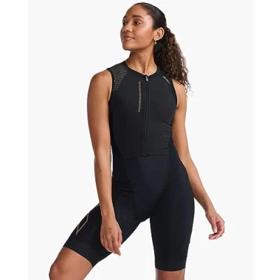 Abbildung von 2XU Damen Aero Tri Singlet Tank Top, Midnight/Festival, L