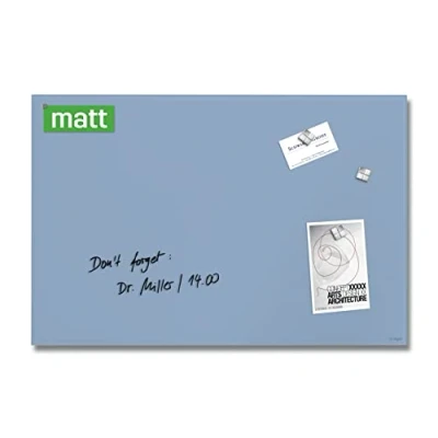 Abbildung von SIGEL GL513 Premium Glas Magnettafel 60x40 cm, pastellblau: matt, nicht spiegelnd, TÜV geprüft, einfache Montage, Artverum