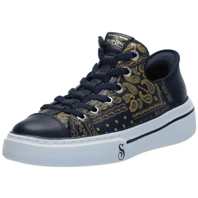 Abbildung von Skechers Herren Slip Ins X Dogg Snoop One Double G Sneaker, Bandana, Leder, Marineblau/goldfarben, 39 EU