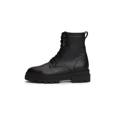 Abbildung von Tommy Hilfiger Bicolor LACE UP Plateaustiefelette, Damen, Größe: 36, Black Schuhe