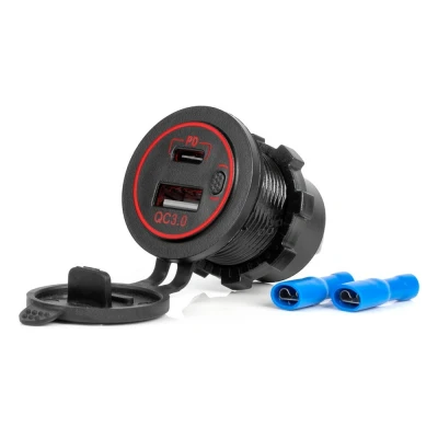 Abbildung von AMiO 04221 KFZ Ladekabel für Handys Quick Charge 3.0 2 mit Feuchtigkeitsschutz