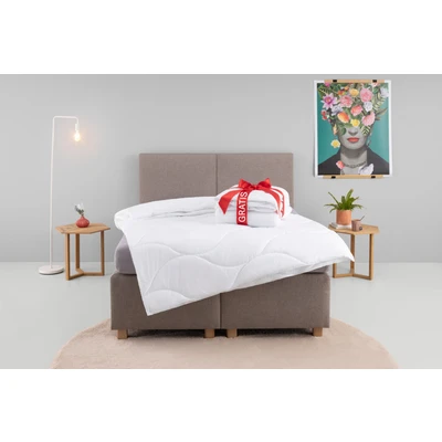 Abbildung von my home Microfaserbettdecke &quot;Caelan, kaufe eine Decke erhalte die 2. gratis&quot;, 4 Jahreszeiten, Füllung 100% Polyester, Bezug (1 St.), Bettdecke 135x200 cm, 155x220 cm und weitere Größen, Sommer, Winter