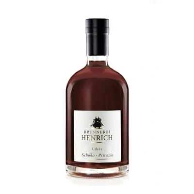 Abbildung von Schokoladen Pistazien Likör 18% vol 500 ml Schokolade Pistazie Dubai Styl Brennerei Henrich Handcrafted Caramel Liqueur