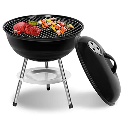 Abbildung von SunJas Holzkohlegrill Kugelgrill CA, Hoch: 37cm(S), 70cm(L), mit Deckel, Rädern(CA 20, Groß)