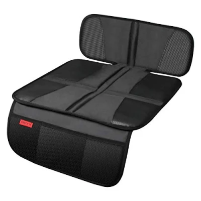 Abbildung von Dear Auto Autositzschutz Kindersitz Schutzmatte Autositz Schutz für Baby Kindersitze Matte unter dem mit dickster Polsterung zum von Leder und Stoff Polstern