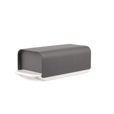 Abbildung von Alessi Butterdose Mattina Dunkelgrau BG04 DG von Big Game