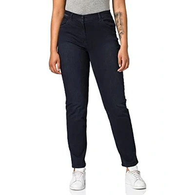 Abbildung von BRAX Style Corry Slash Jeans Slim Fit, Damen, Größe: 40xR, Dark blue mit effekt